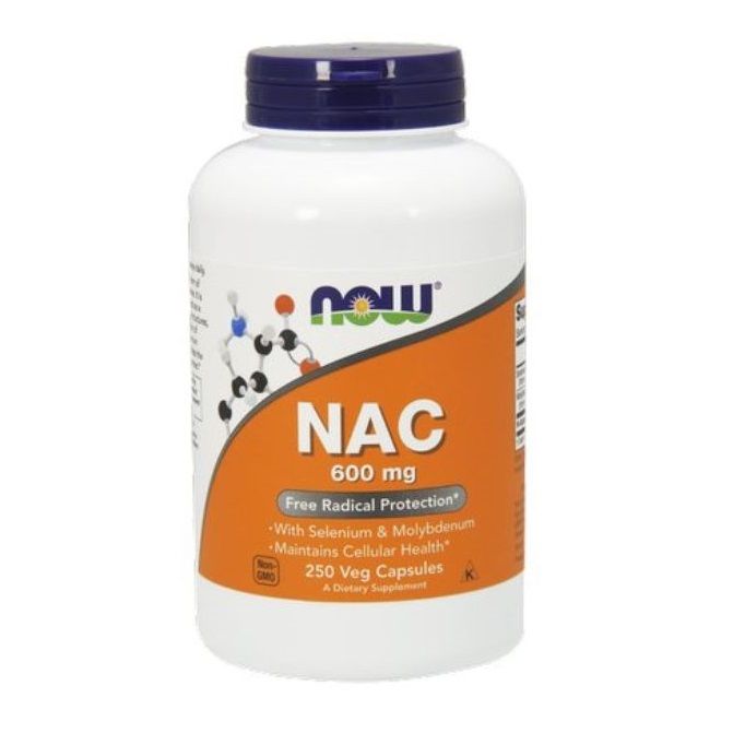 NOW Foods NAC 600mg N-Acetylocysteina 250 kaps.