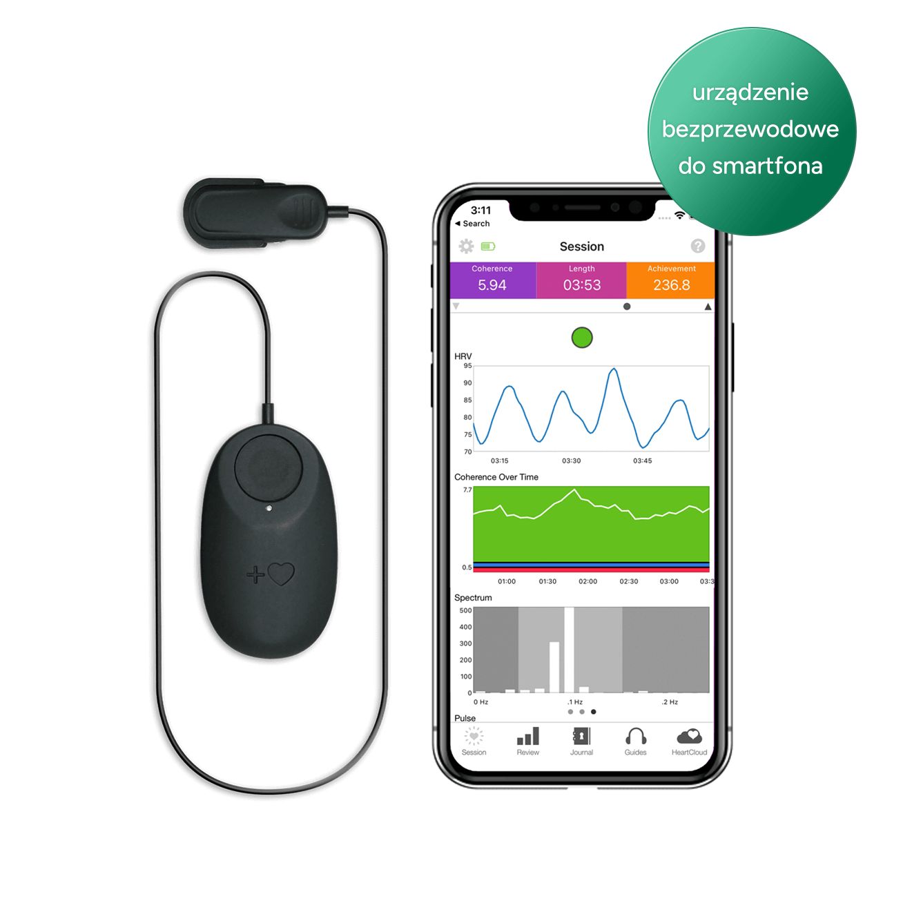 HeartMath Inner Balance Bluetooth Pomiar HRV w Czasie Rzeczywistym