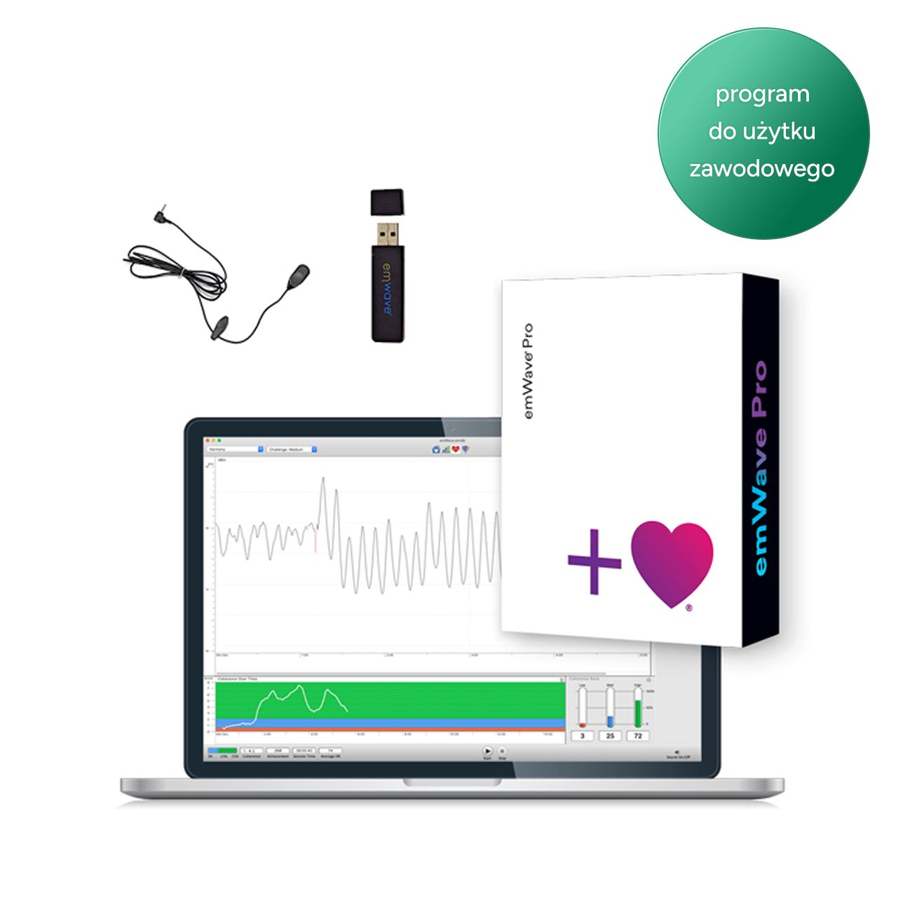 HeartMath emWave Pro Pomiar HRV w Czasie Rzeczywistym