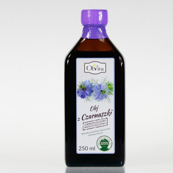 Olej z czarnuszki zimnotłoczony nieoczyszczony Ol'Vita 250 ml