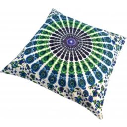 Poduszka Mandala, drukowana poduszka folklor - turkus